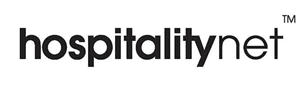 Hospitality net logo in black color with a white background