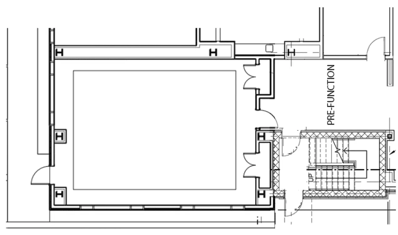 Floor plan of the ette hotel meeting and event space